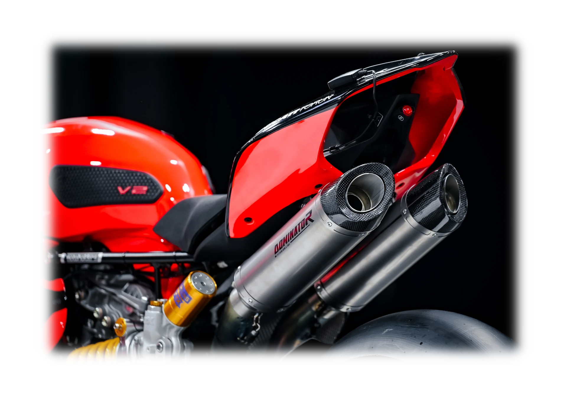 ducati panigale v2 dominator exhaust af racing